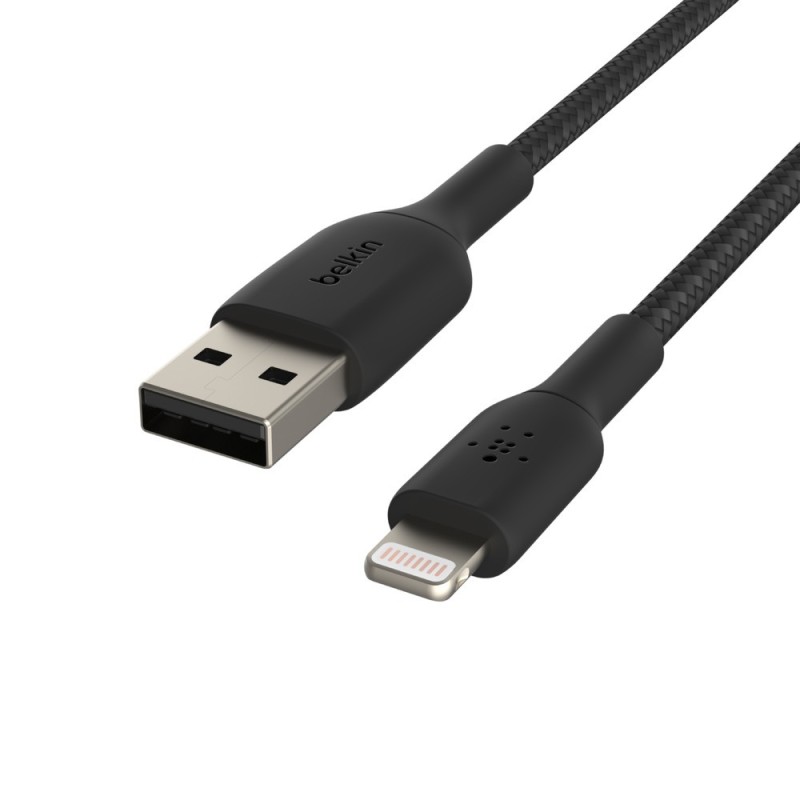 Belkin Lightning Lade/Sync Kabel ummantelt mfi zertifiziert 2m Schwarz